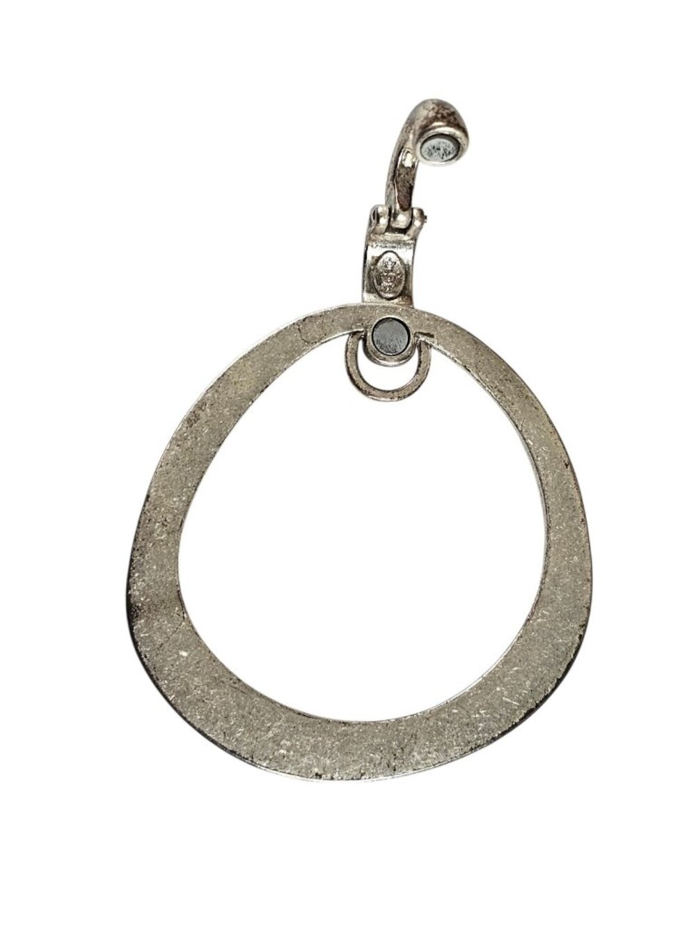 Premier Designs Silver Tone Open Circle Pendant Necklace Multi Strand Black Cord - Picture 6 of 8
